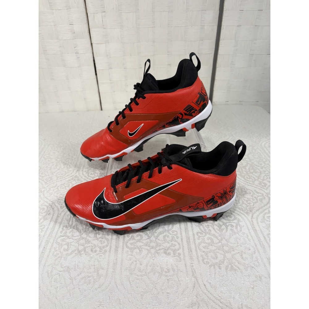 Nike red/black Alpha Menace 4 Shark football cleats mens 13